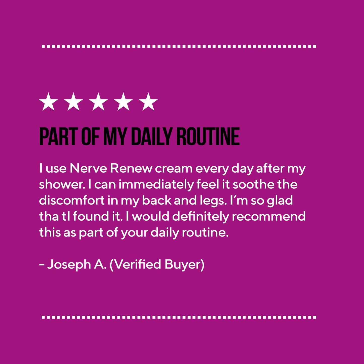 Nerve Renew Cream ~ Maximum Strength Cream