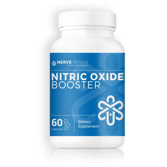 Nitric Oxide Booster supplement (1 bottle) for improved blood flow and circulation. Enhances blood flow to nerves to accelerate nerve regeneration and relief.