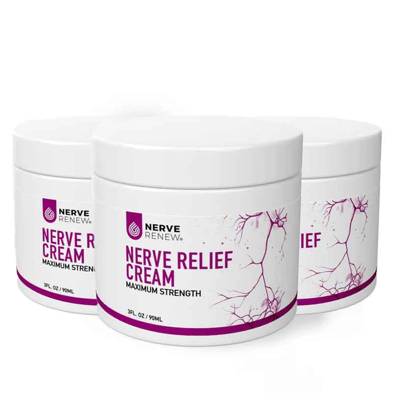 Three jars of Nerve Renew Cream
